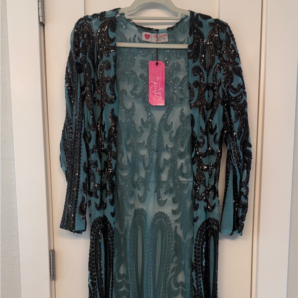 NFR Western Sequin Long Sleeve Duster